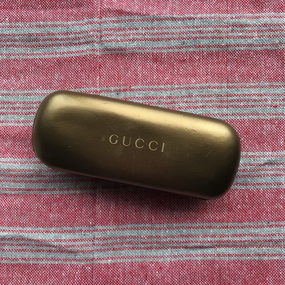Gucci Accessories - Gucci Gold Eyeglass Sunglass Case